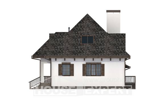 110-002-Л Проект двухэтажного дома мансардный этаж, гараж, красивый домик из блока Советск, House Expert