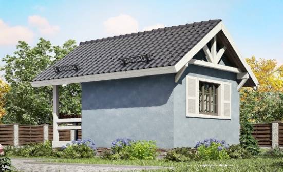 020-001-Л Проект одноэтажного дома с мансардой, простой коттедж из бревен, Гусев