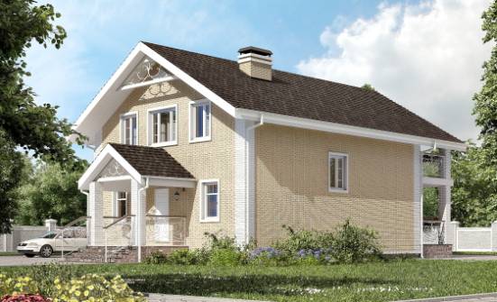 150-007-Л Проект двухэтажного дома с мансардным этажом, уютный дом из керамзитобетонных блоков, Калининград