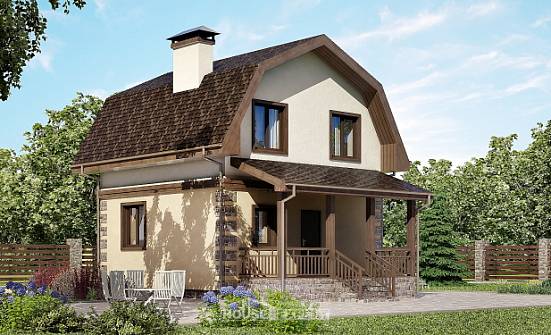 070-004-П Проект двухэтажного дома с мансардой, классический домик из газосиликатных блоков Калининград | Проекты домов от House Expert