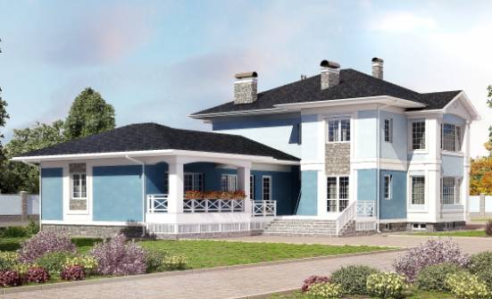 620-001-П Проект трехэтажного дома, гараж, красивый коттедж из керамзитобетонных блоков, Советск