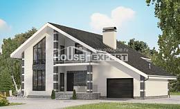 180-001-П Проект двухэтажного дома с мансардным этажом, гараж, уютный загородный дом из керамзитобетонных блоков Советск, House Expert