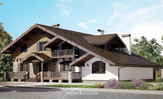 320-002-П Проект двухэтажного дома мансардой, красивый коттедж из кирпича, Калининград