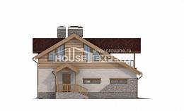 165-002-П Проект двухэтажного дома с мансардным этажом и гаражом, классический дом из газобетона Советск, House Expert