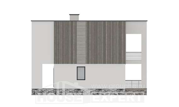150-017-П Проект двухэтажного дома, современный домик из арболита Гусев, House Expert