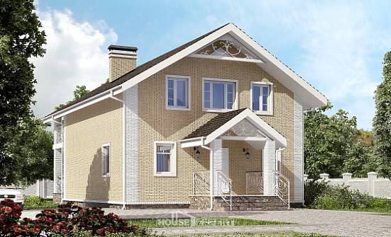 150-007-Л Проект двухэтажного дома с мансардным этажом, уютный дом из керамзитобетонных блоков, Калининград