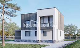 150-017-П Проект двухэтажного дома, бюджетный загородный дом из блока Калининград, House Expert