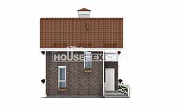 045-001-Л Проект двухэтажного дома с мансардой, уютный дом из газобетона Гусев, House Expert