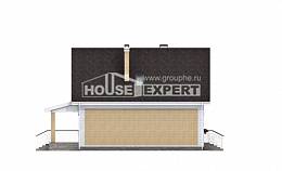 130-004-П Проект двухэтажного дома с мансардой, простой домик из твинблока Калининград, House Expert
