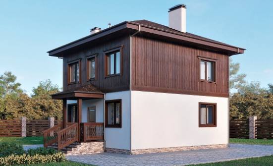 100-006-Л Проект двухэтажного дома, небольшой домик из бризолита Советск | Проекты домов от House Expert