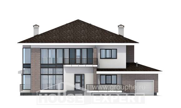 275-002-П Проект двухэтажного дома, гараж, красивый загородный дом из кирпича, Гусев